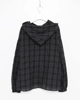 Checked hoodie shirt