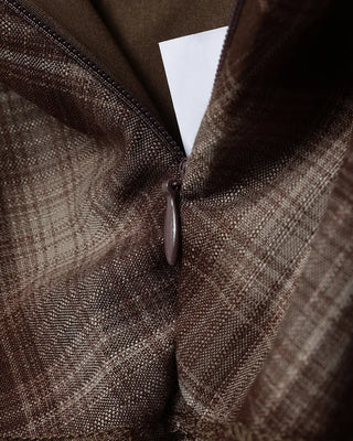 Ribbon check tiered mini skirt