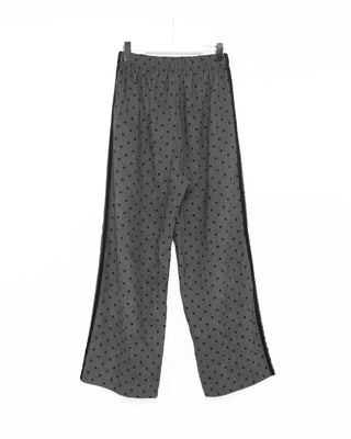 Polka dot corduroy track pants