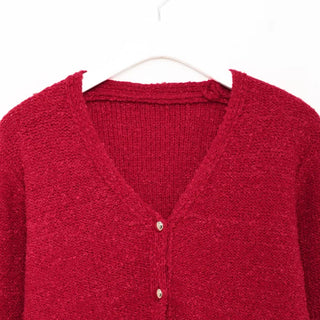 V-neck cardigan with gold buttons