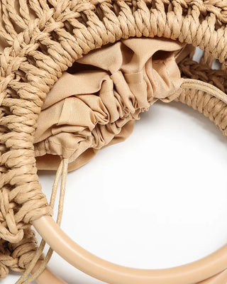 Net rattan tote bag
