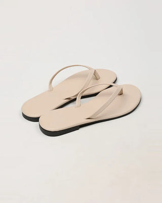 Faux leather beach sandals