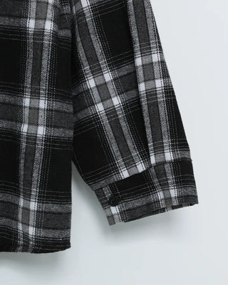 Hooded checkered shirt