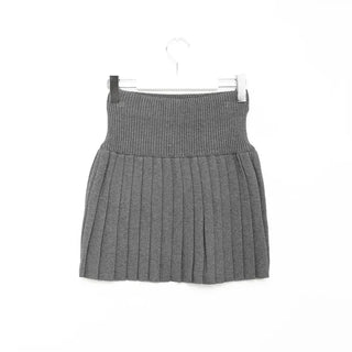 Knitted pleated skirt