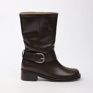 One-buckle half boots