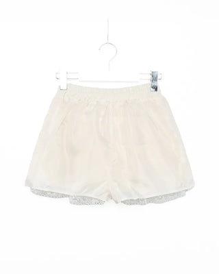 Lace tiered mini skirt