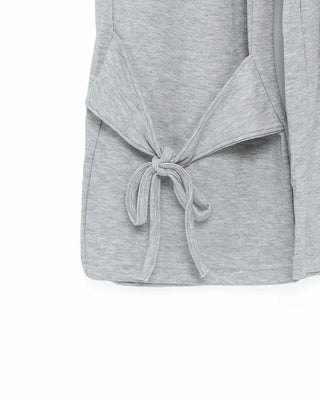 Easy pants with waist string ribbon detail