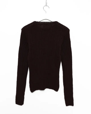 Wool Round Slim Knit