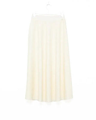 Shirred long knit skirt