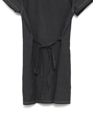 Rear Ribbon Denim Mini Dress