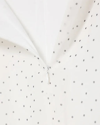 Ribbon polka dot midi skirt