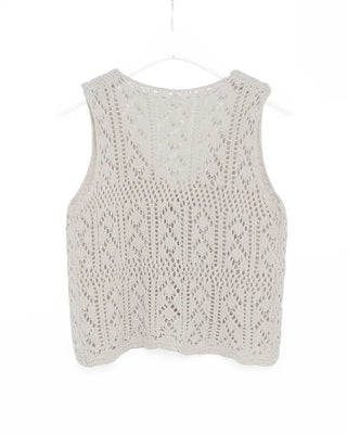 Crochet knit vest