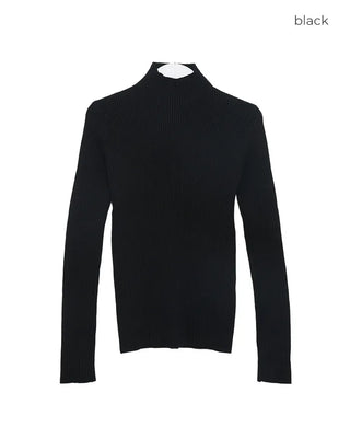 Half-neck long-sleeve T-shirt