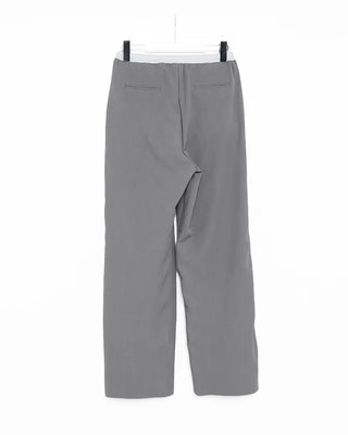Two-tone elastic waist slacks