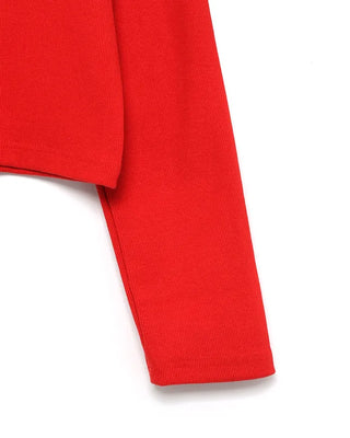 Ribbed snap-button cardigan