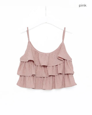 Wrinkle Tiered Camisole & Pants Set