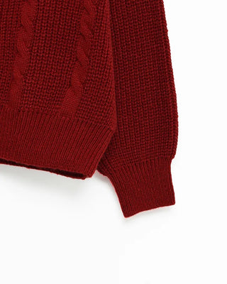 Cable knit oversized cardigan