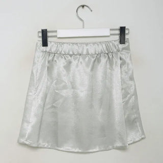 Satin mini skirt