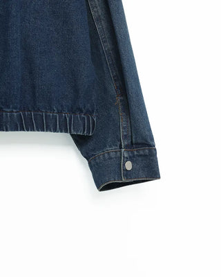 Stitch design denim blouson