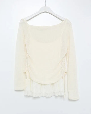 Lace sleeveless top & T-shirt set
