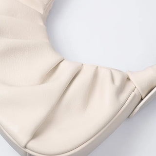 Shirring detail shoulder bag