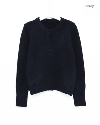 Color Button Knit Cardigan