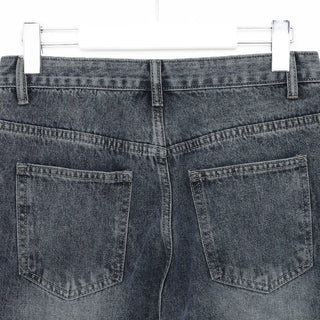 Vintage Wash Wide Denim Pants