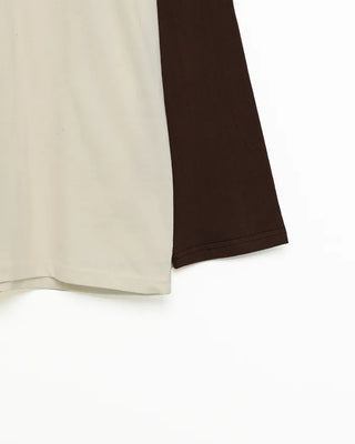 Color Block Raglan Long T-Shirt