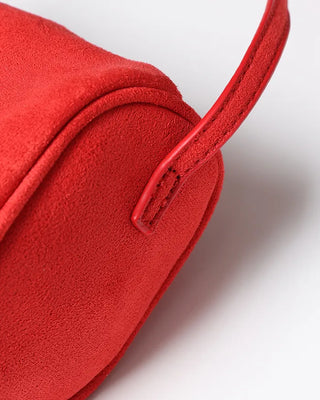Suede mini handbag