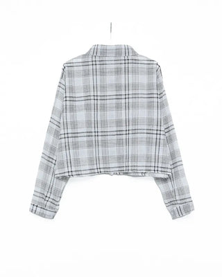 Checked cropped shirt