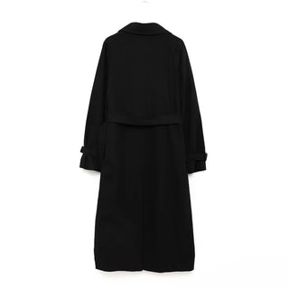 Single-breasted long trench coat