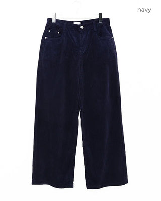 Wide corduroy long pants
