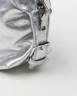Studded belt leather tote bag