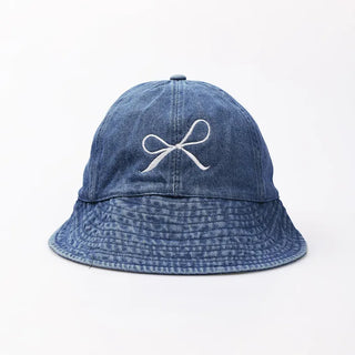 Ribbon Stitch Denim Cap