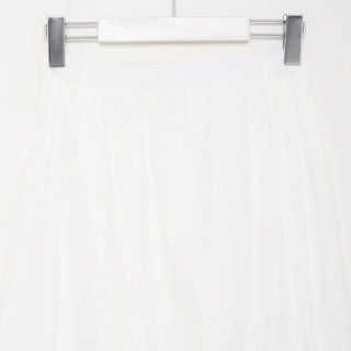 Center Cross Nylon Long Skirt
