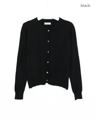 Round neck cardigan