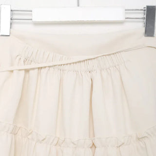 Ribbon long tiered skirt