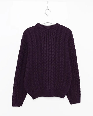 Wool color cable knit