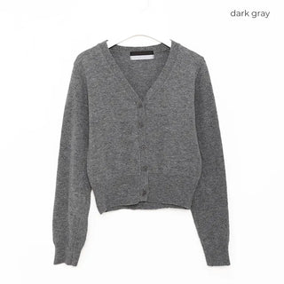 V-neck knit cardigan