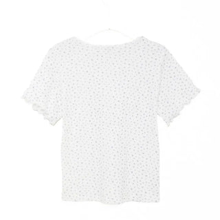 Flower short-sleeved T-shirt