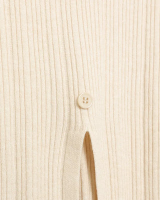 Slit Button Rib Knit