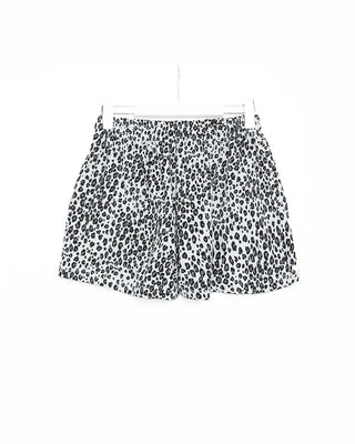 Leopard print elastic waist shorts