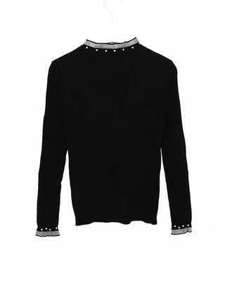Pearl lace detail knit
