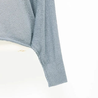 Off-shoulder ribbon knit