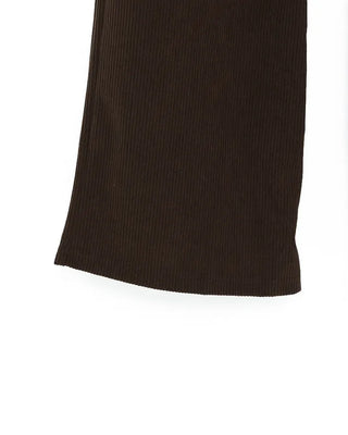 Corduroy ribbed elastic waist pants