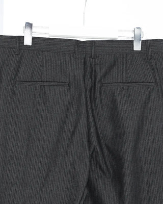 Side-tuck denim slacks