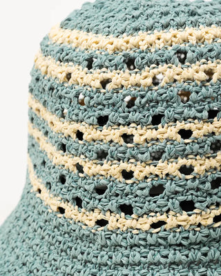 Bordered perforated bucket hat