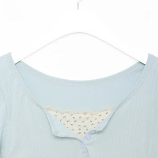 Button-neck T-shirt