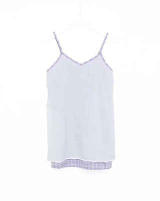 String Check Camisole Mini Dress