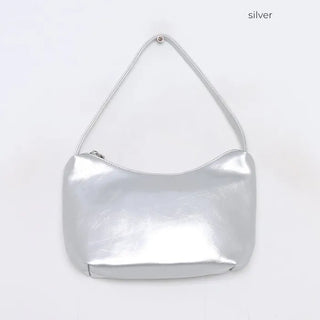 Leather one-handle shoulder bag